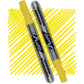 loop marker with a yellow cap ,grey body and black text on a yellow swatch
