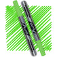 loop marker with a lime green cap ,grey body and black text on a lime green swatch