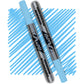 loop marker with a light blue cap ,grey body and black text on a light blue swatch