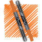 loop marker with an orange cap ,grey body and black text on a orange swatch