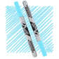 loop marker with a light blue cap ,grey body and black text on a light blue swatch