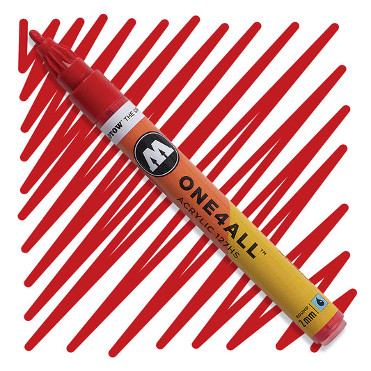 One4All Acrylic 127HS 2mm Round red Paint marker