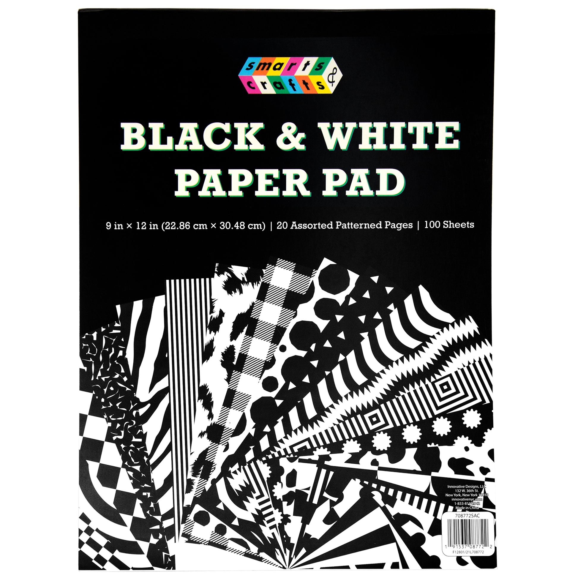 Smarts & Crafts Black and White Craft Paper Pad – Overspraysupply