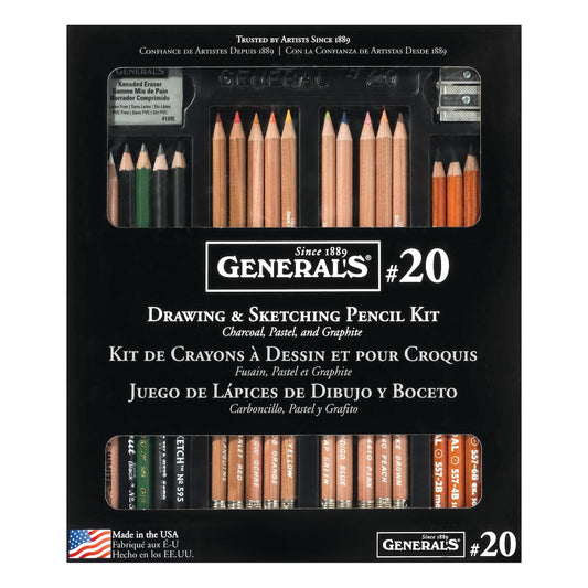 General's Sketching Kit 20 Ct