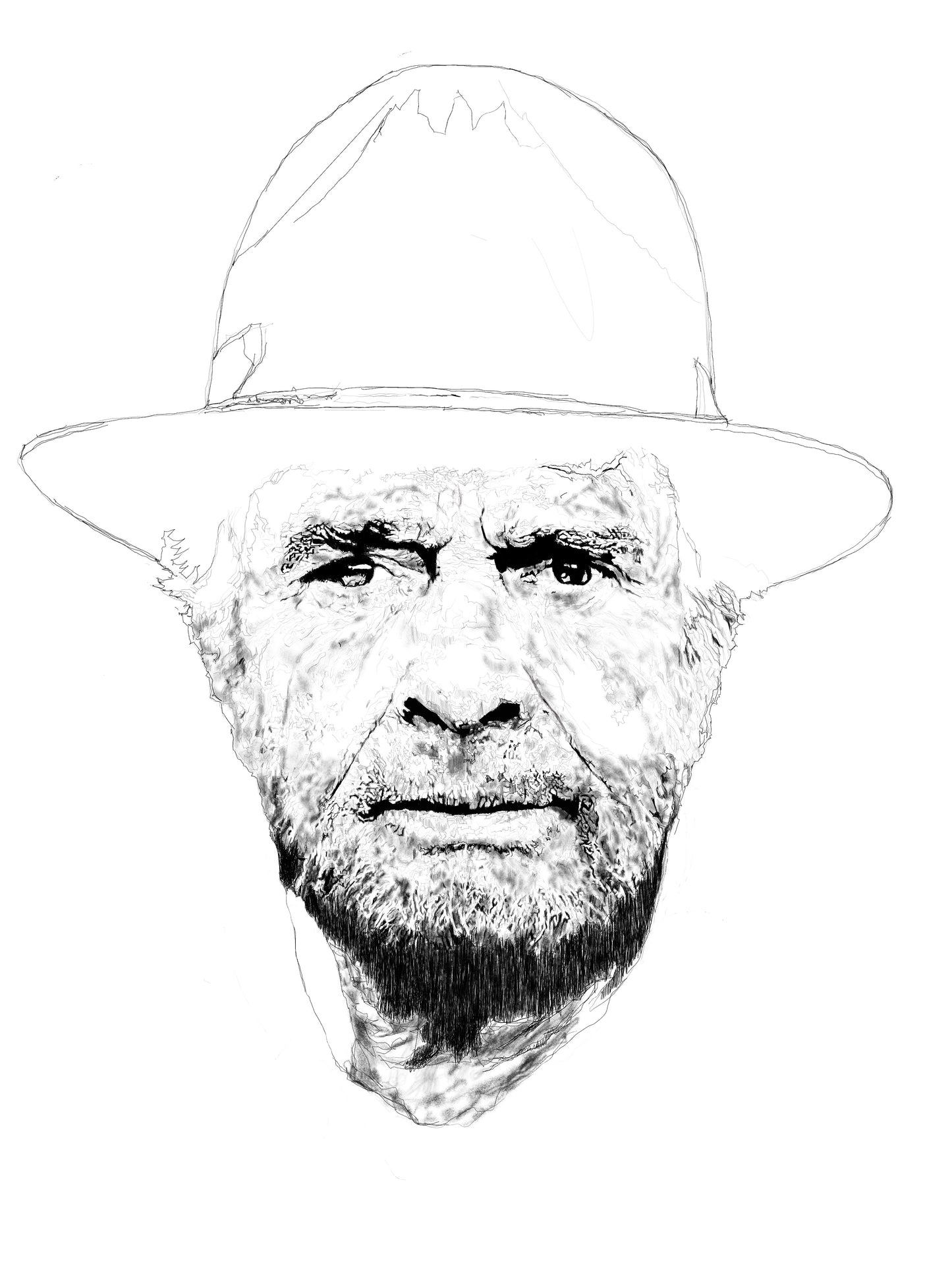 Merle Haggard Portrait Print