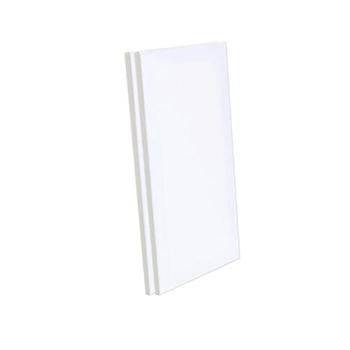 2 panels of white canvas.