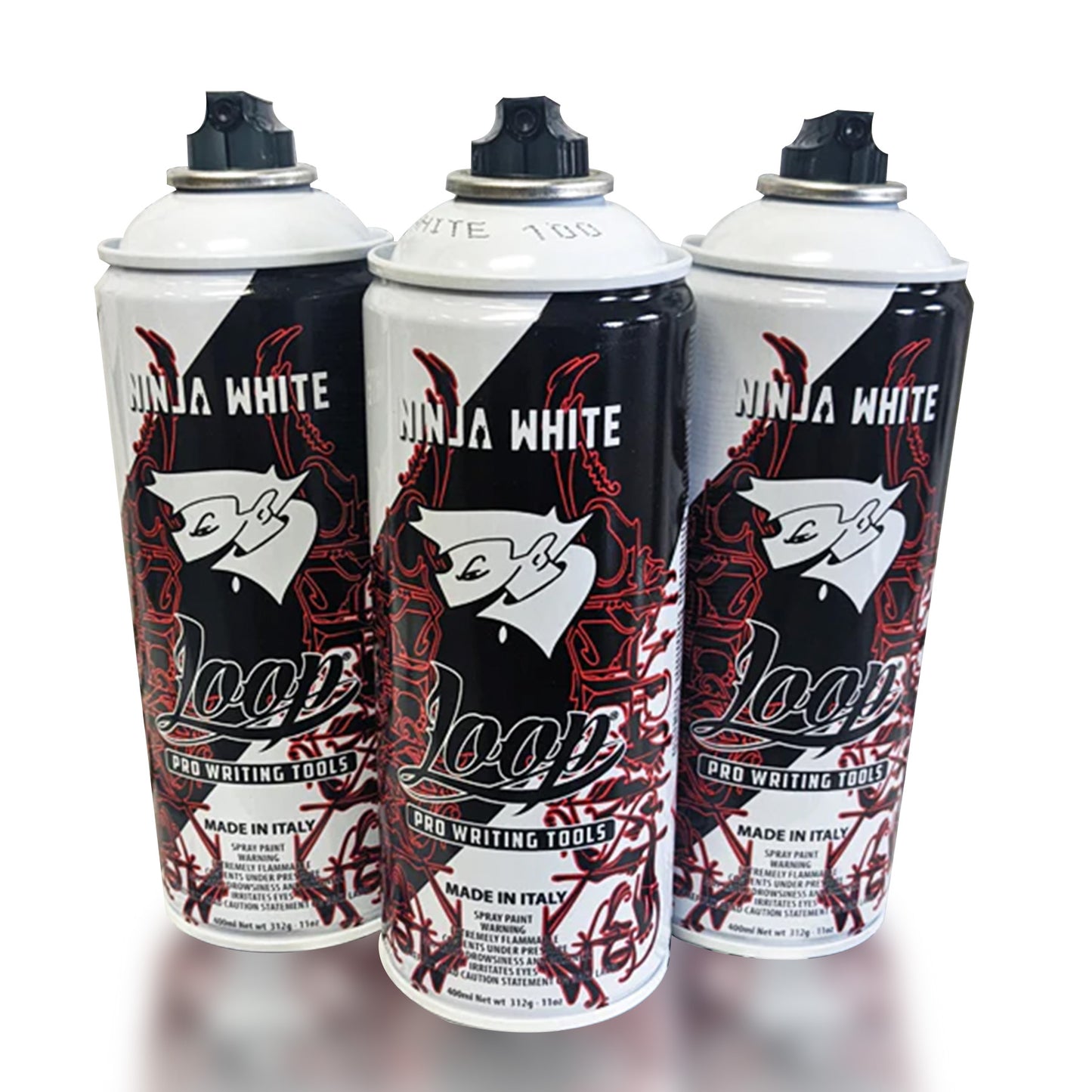 Loopcolors X Jaber Spray Can - Ninja White