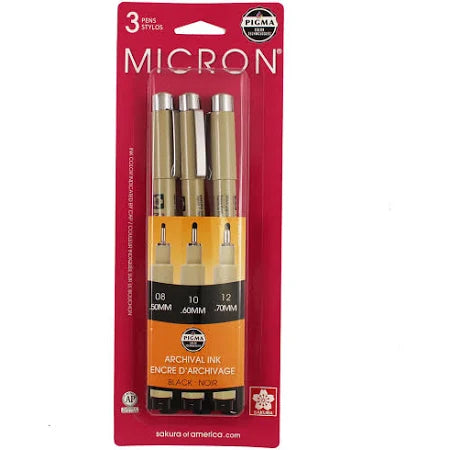 Sakura Pigma Micron Pen 3 Set